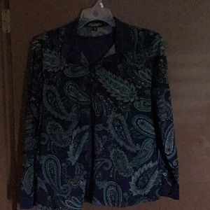 2 piece paisley blouse